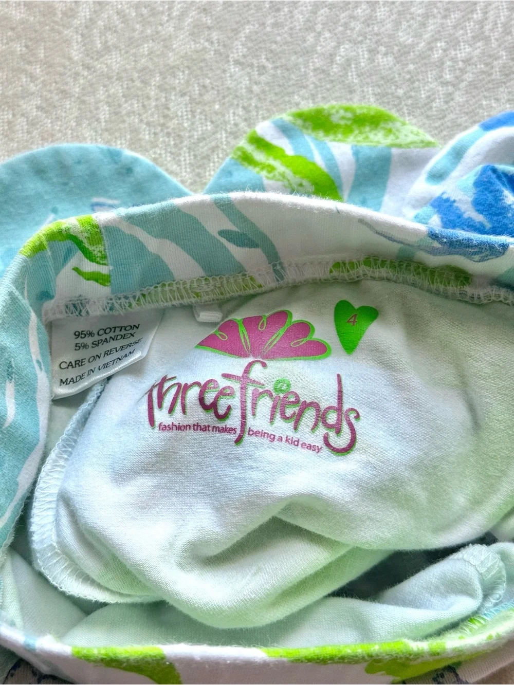 ThreeFriends Toddler Scalloped Floral Skort 4T
